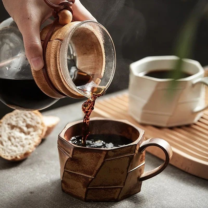 Vintage 240ml handmade ceramic mug Japanese Style Coffee Cup for Latte Tea and Milk Tea