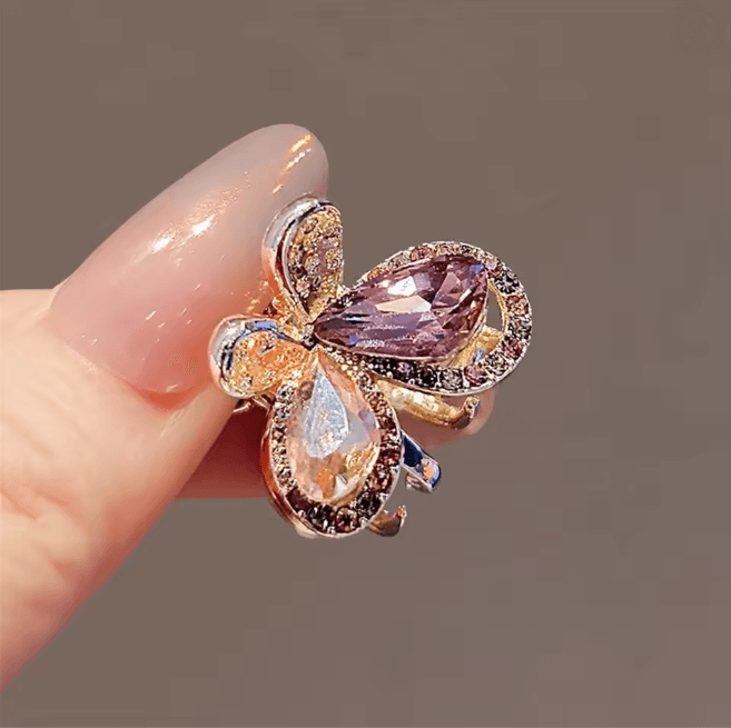Elegant Butterfly Rhinestone Hair Clip