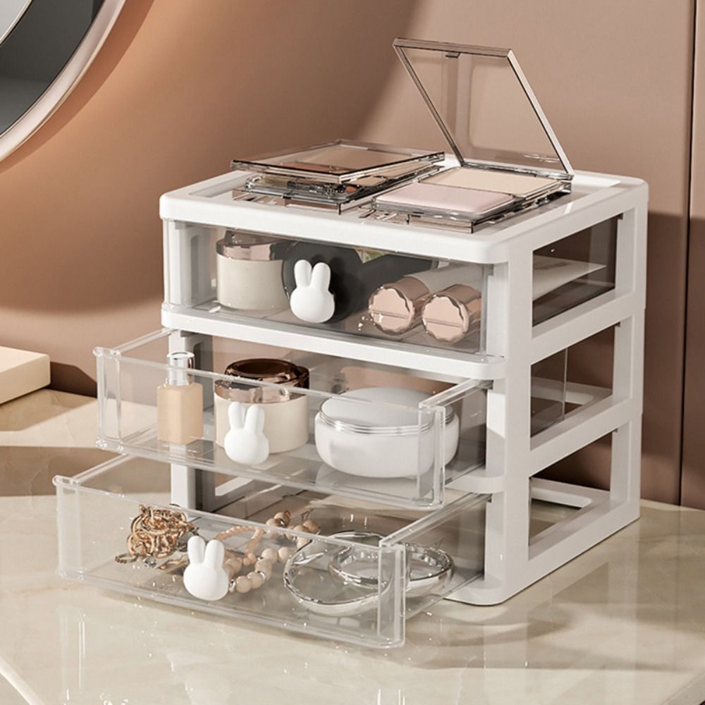 Stationery Storage Box, Large Capacity Organizer, Desktop Sundries Container and Cosmetics Case