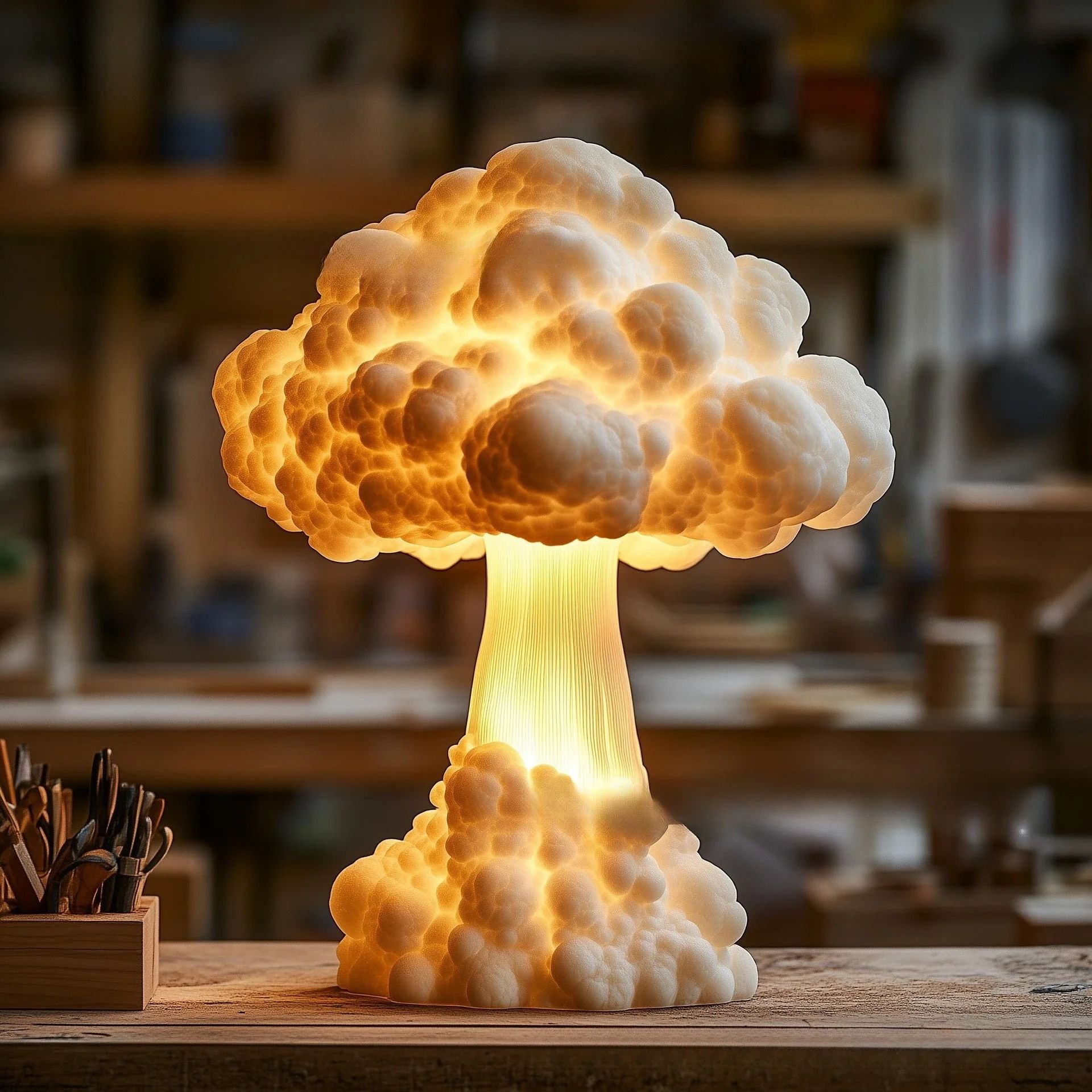Atomic Mushroom Cloud Table Lamp USB Desk Light