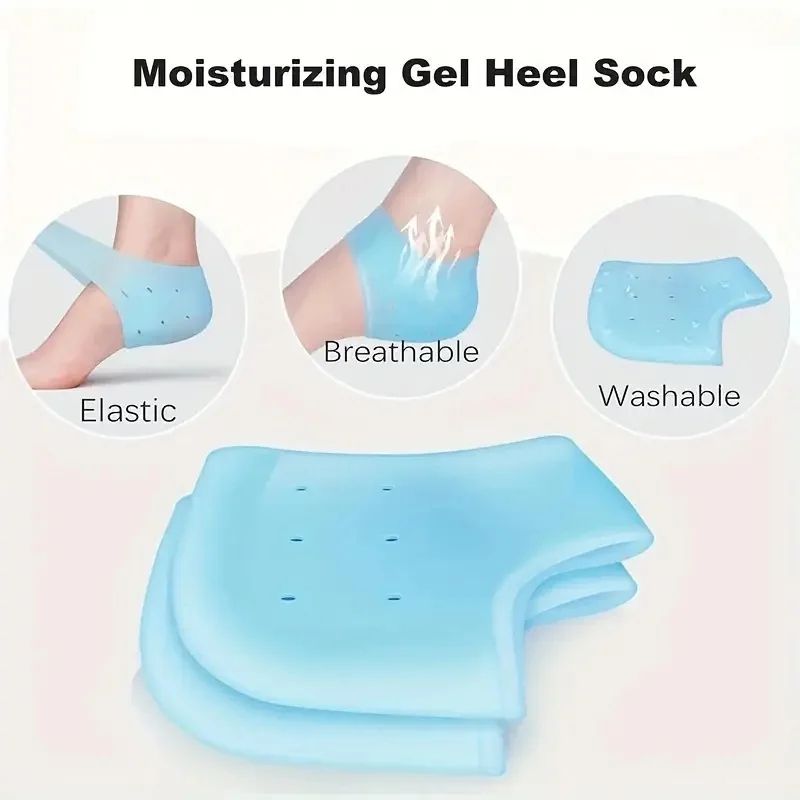 SoftStride Gel Heel Protectors - Washable Silicone Heel Cushions for Daily Comfort & Pain Relief