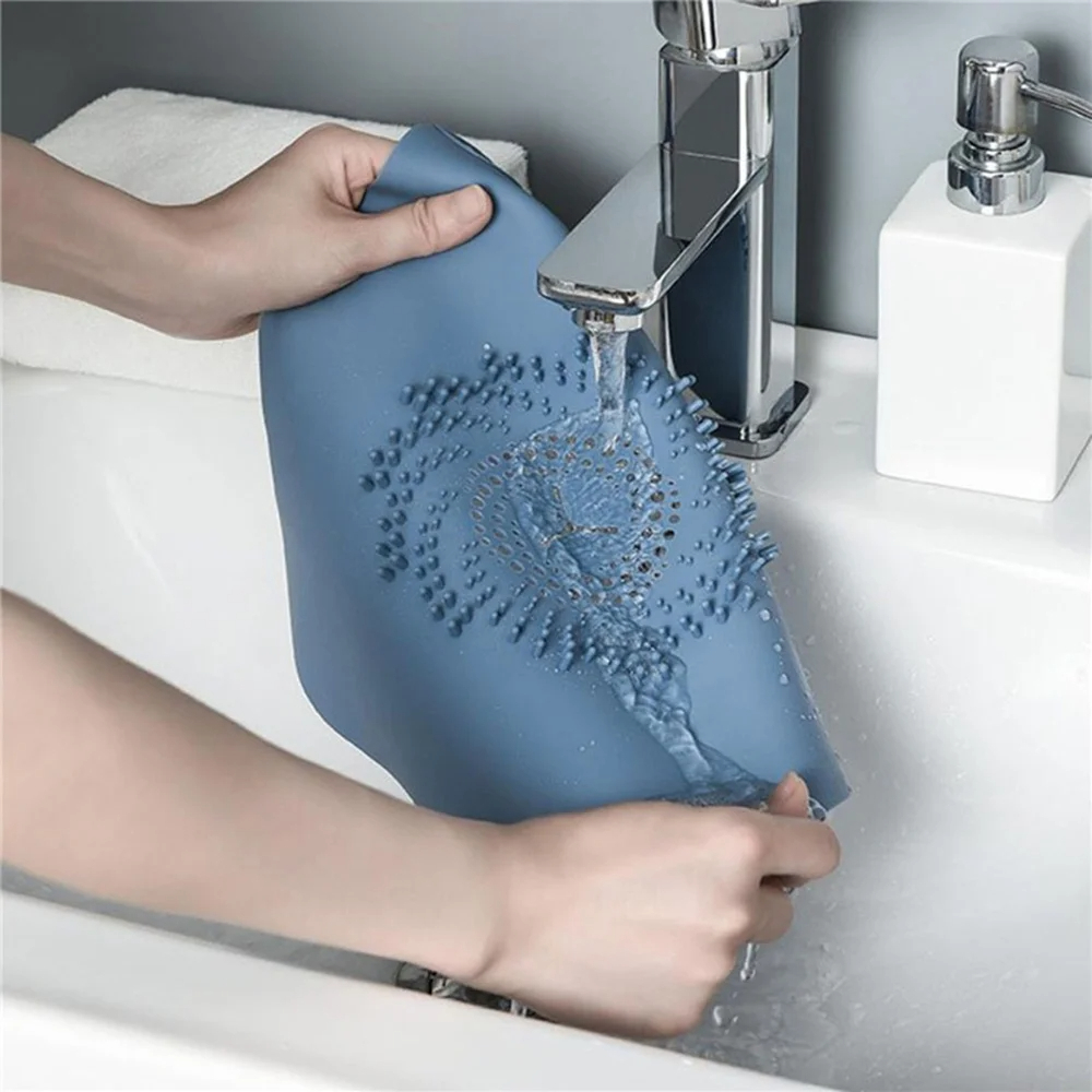 Silicone Hair Catcher Drain Cover with Stopper for Bathroom and Kitchen Sink