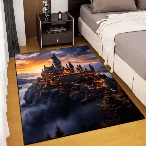 Magic Castle Kids Rug Fantasy School Carpet for Bedroom & Playroom Decor