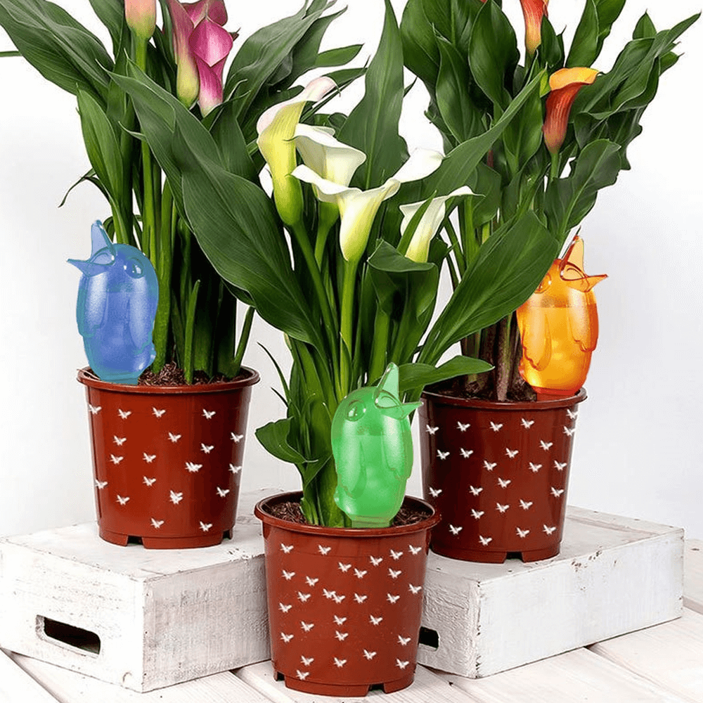 Self Spike Planter Drip Watering Bird