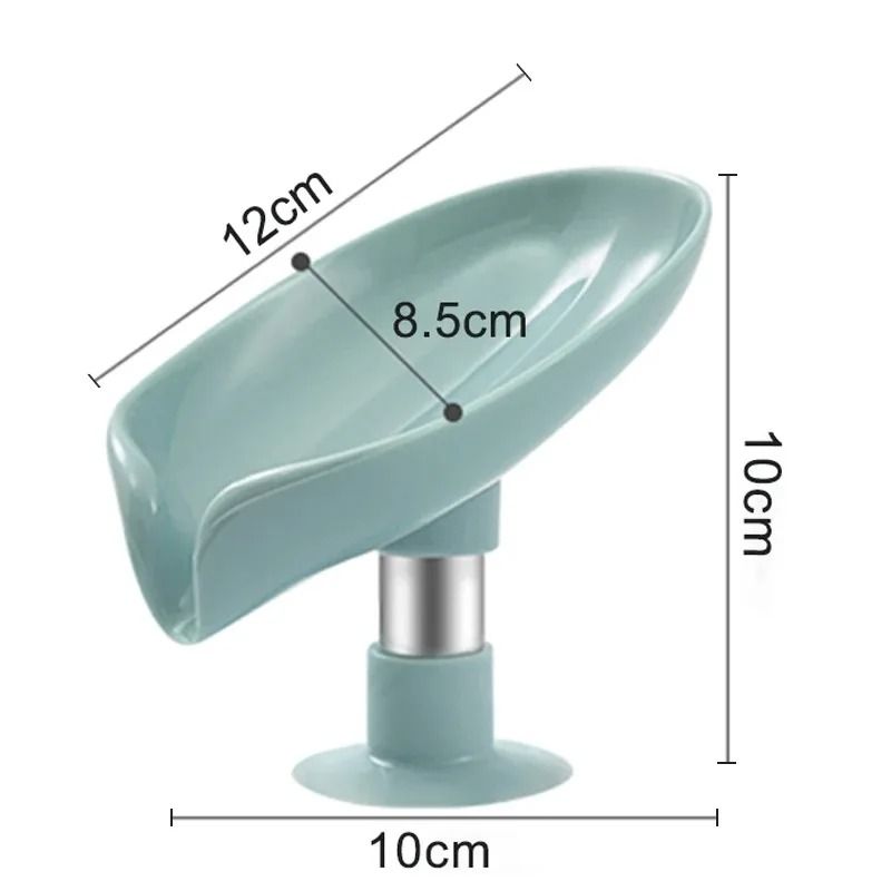 Leaf Shape Drain Soap Holder Suction Cup Soap Box Drying Rack