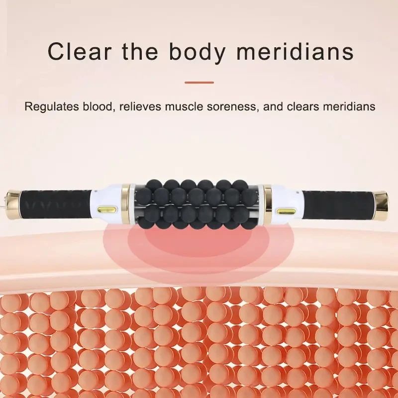 Lymphatic Drainage Massager Roller, Cellulite Reduction Body Contouring Cylinder Therapy Tool with Rolling Beads