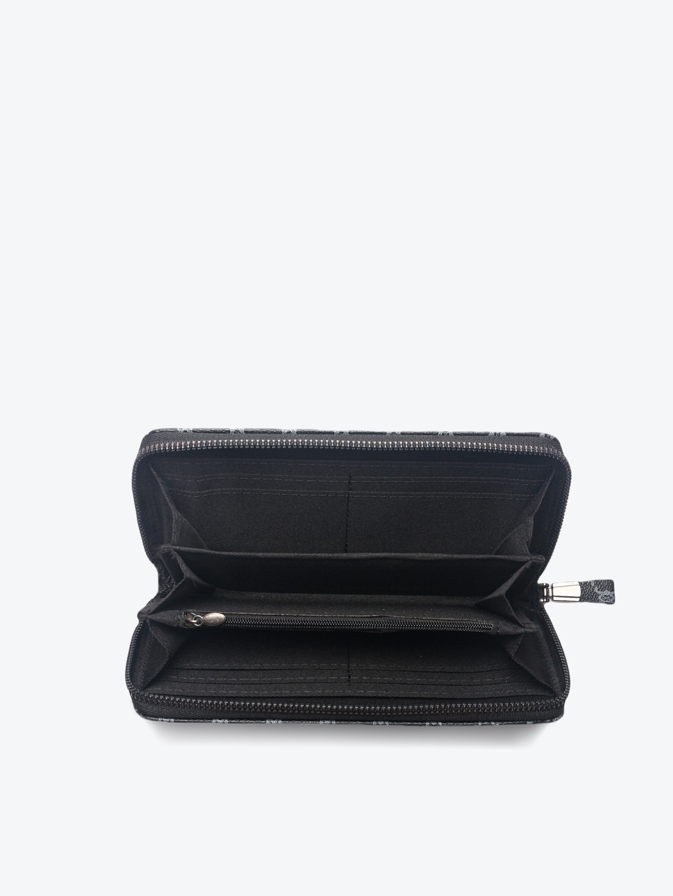 Premium Mens Long Zipper Wallet with Geometric Design & Large Capacity