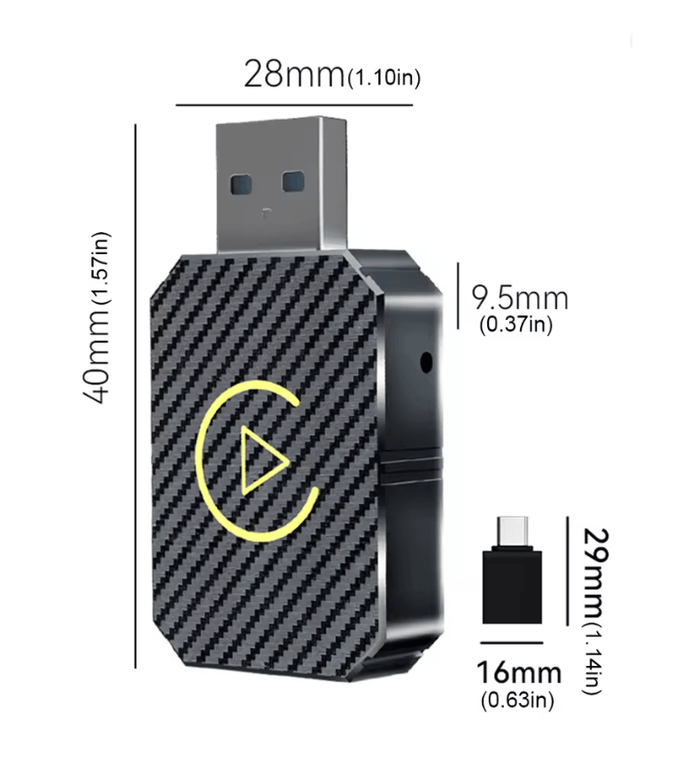 2-in-1 Wireless CarPlay and Android Auto Adapter Bluetooth 5.0 Plug and Play