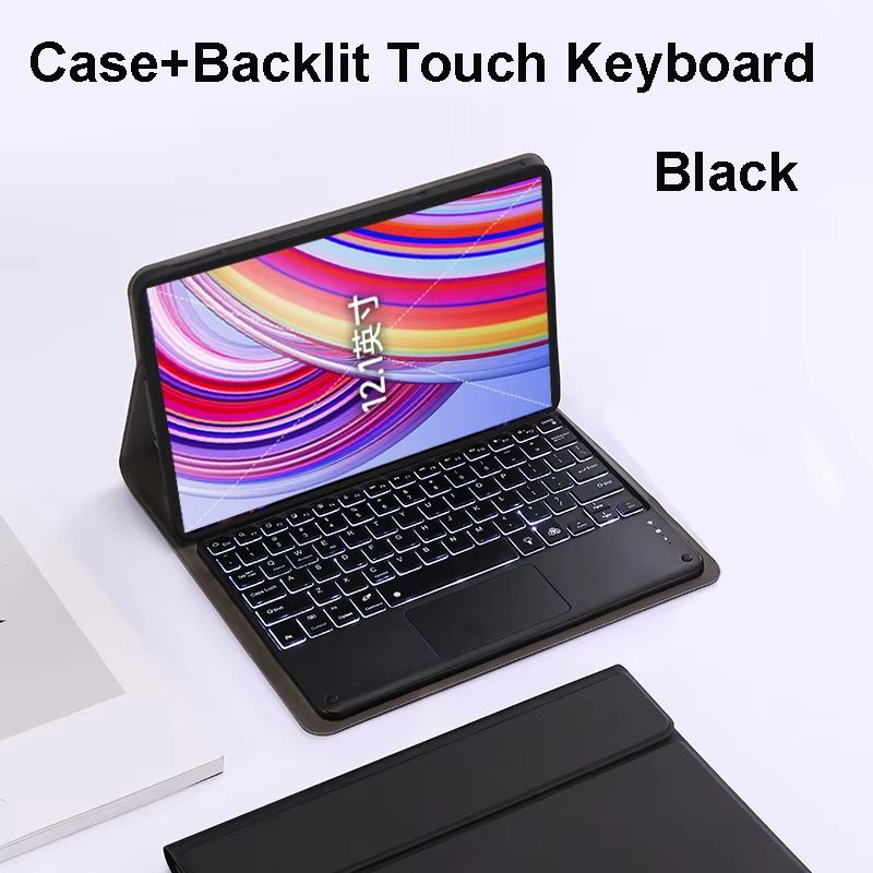Xiaomi Redmi Pad Pro 12.1 Inch Case with Keyboard – Slim Protective Cover with Detachable Wireless Keyboard & Stand