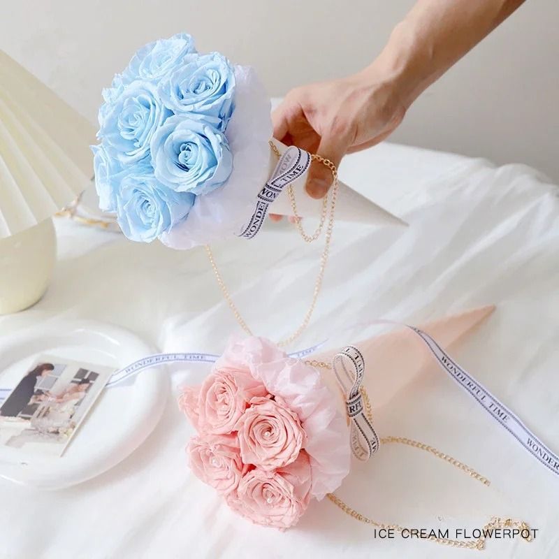 Thick Cardboard Flower Cone Packaging Elegant Bouquet Wrapping Paper