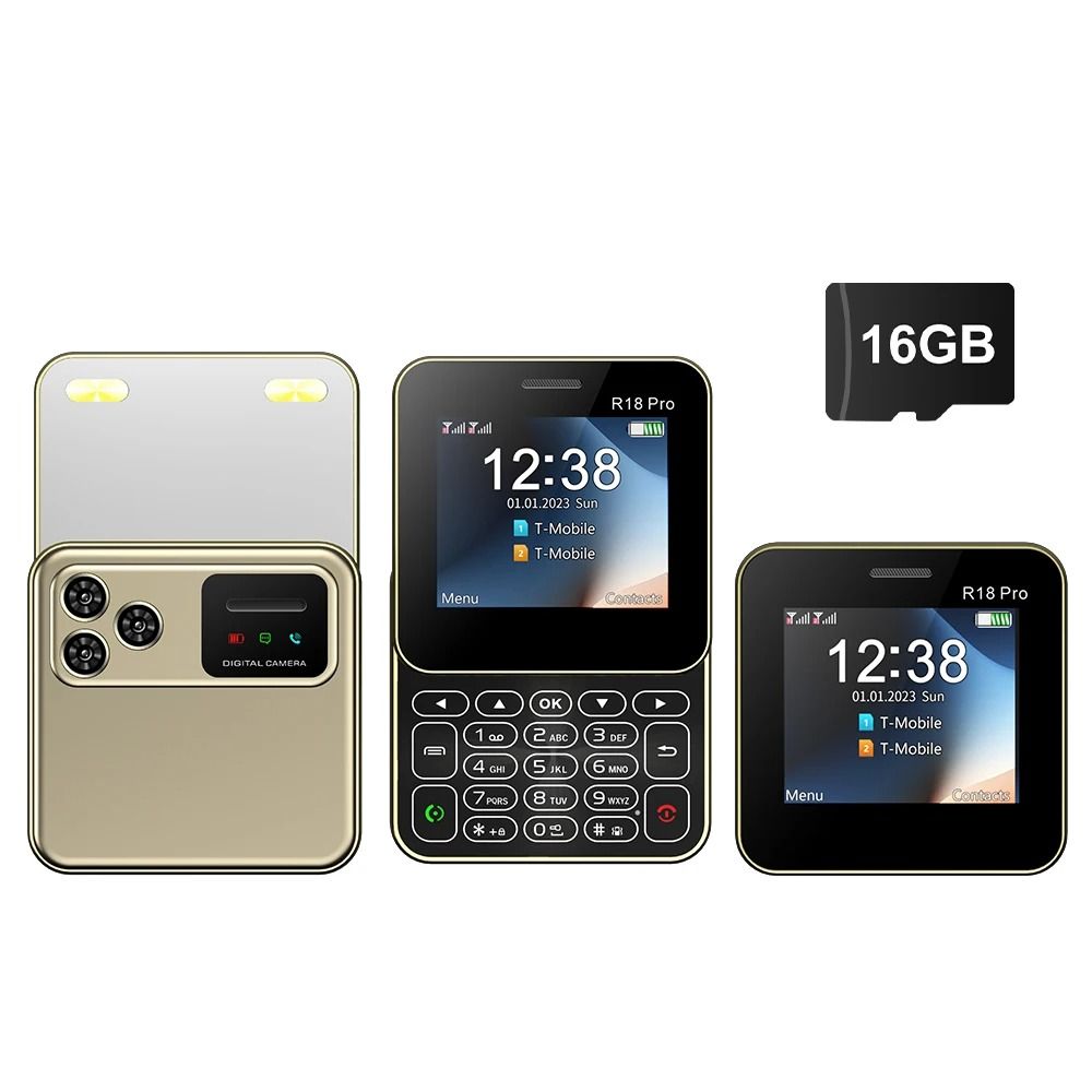 Mini Slider Phone with Rotating Screen Dual SIM Flashlight and Magic Voice Feature