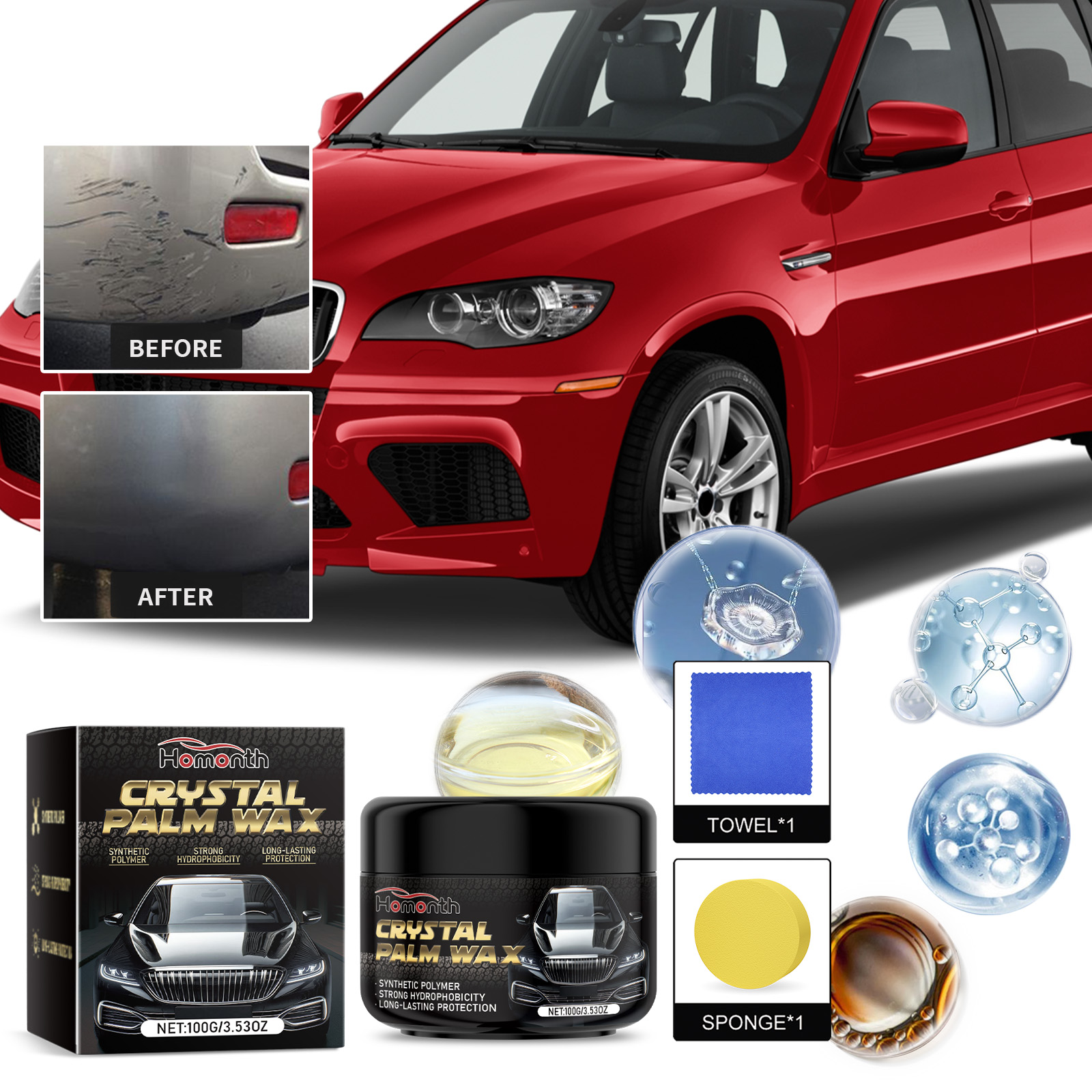 Car Scratch Repair Coating Polishing Paste for Paint Scratch Removal and Refurbishing