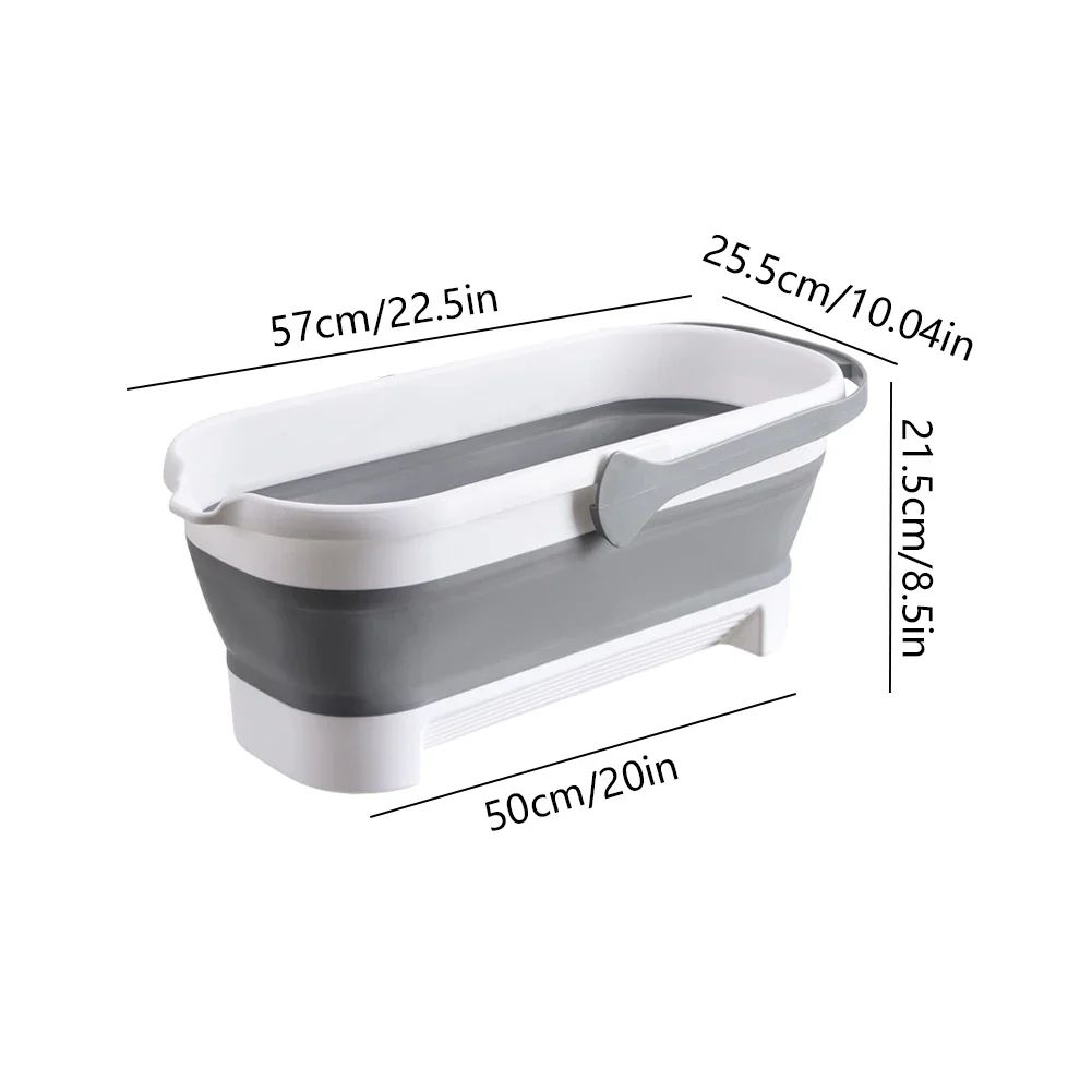 Foldable Rectangular Mop Bucket Large Laundry Washing Basin