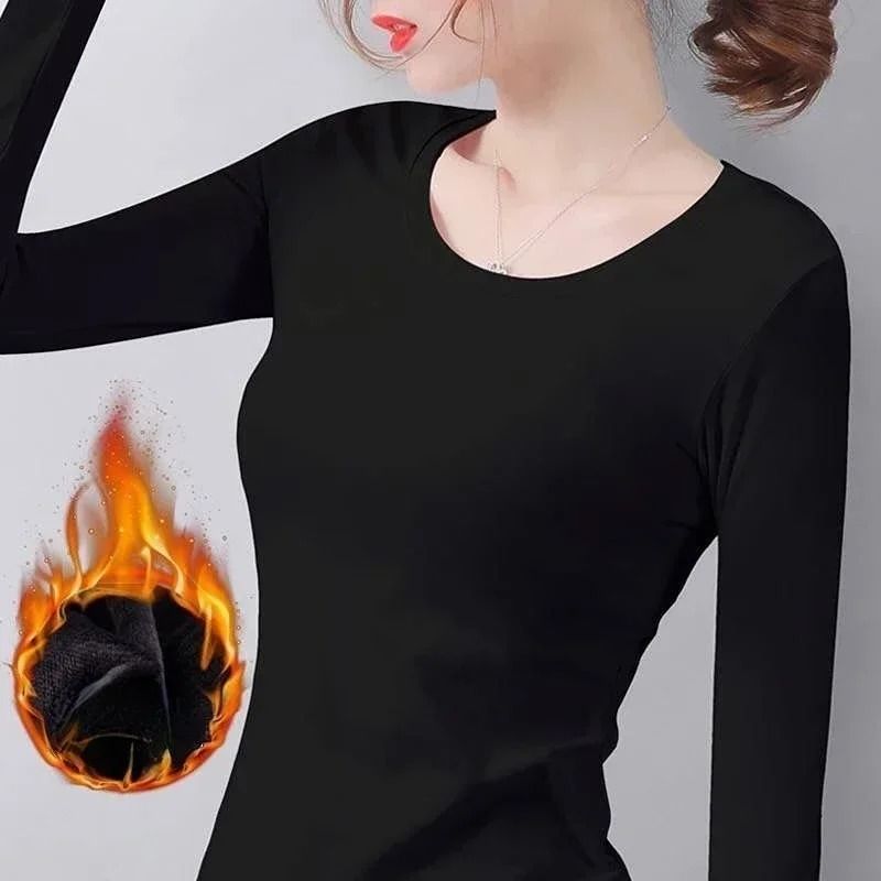 Womens Thermal Turtleneck Long Sleeve Base Layer Shirt Winter Warm Top