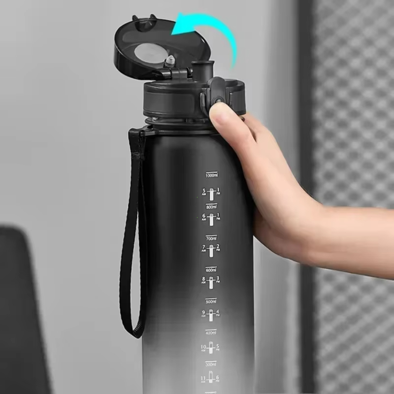 Sports Water Bottle Large Capacity, Portable Plastic Bottle for Outdoor Travel & Fitness Ideal Drinkware.