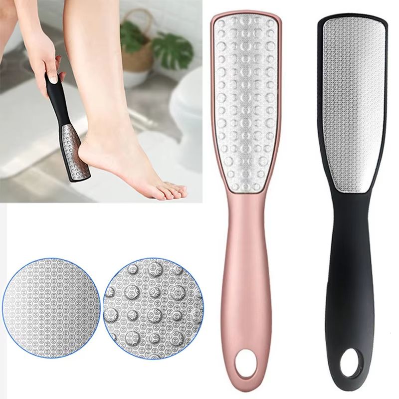 Stainless Steel Double-Sided Foot File Callus Remover for Smooth Heels and Pedicure Care