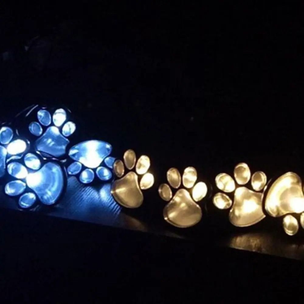 Solar Paw Print Landscape Lights | IP65 Waterproof LED Stone Imitation Garden & Yard Lamps