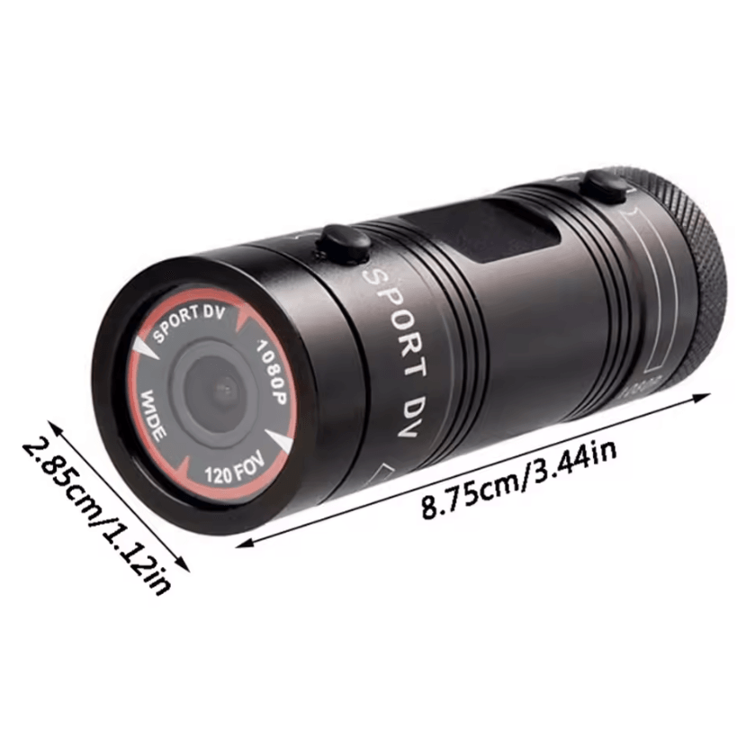 1080P HD Mini Action Camera Waterproof Helmet Sports Cam with Flashlight