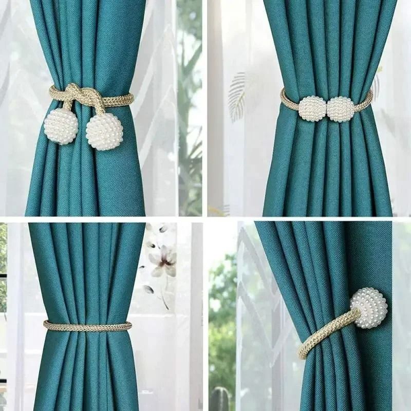 Magnetic Pearl Curtain Clip Tie Back