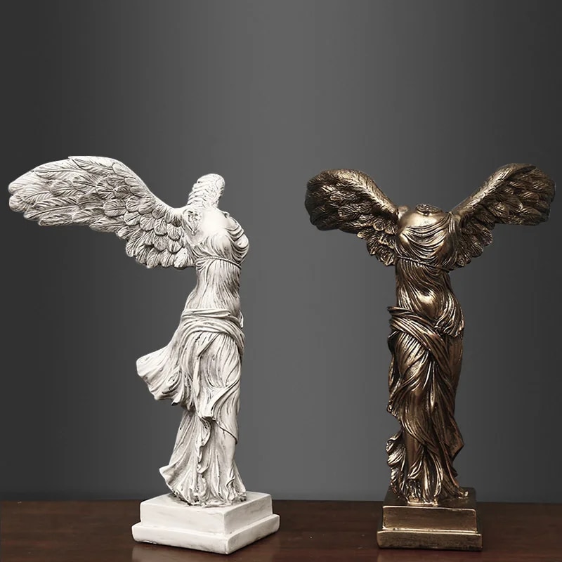 Winged Victory Goddess Statue: Retro Greek Office Desk Decoration for Living Room, Interior Shelf Decor & More
