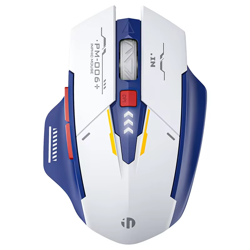 Inphic F9 Wireless Mouse Mecha Edition, Type-C Silent Rechargeable Mouse, LED Light for Computer, Office, Gaming
