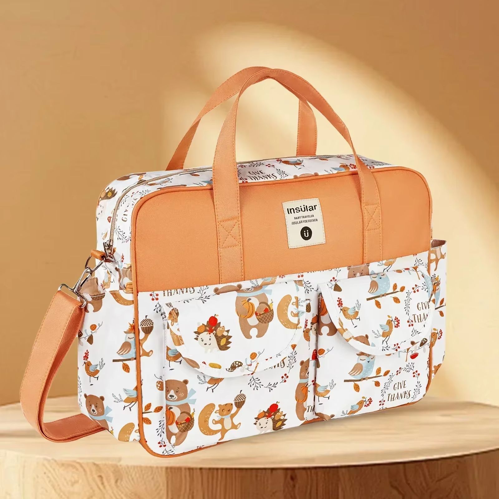 Large Capacity Waterproof Mommy Diaper Bag Messenger & Crossbody Tote