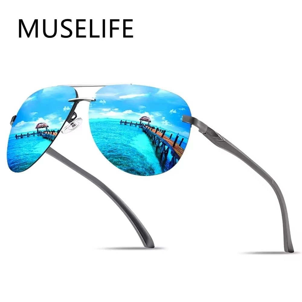 Polarized Metal Frame Sunglasses for Men & Women – Classic Driving Mirror Lens