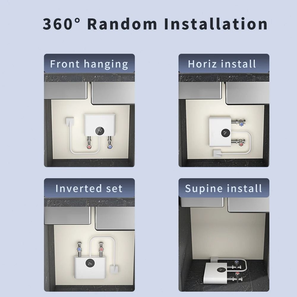 Electric Tankless Instant Water Heater with LED Display