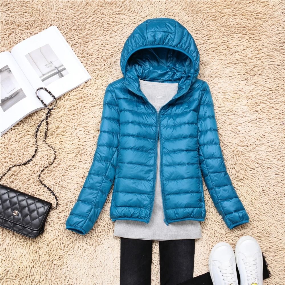Ultra Lightweight Packable Hooded Puffer Jacket