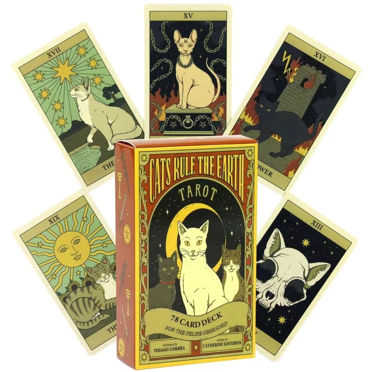 Cats Rule Earth Tarot Deck | 78-Card Professional Divination English Edition Oracle