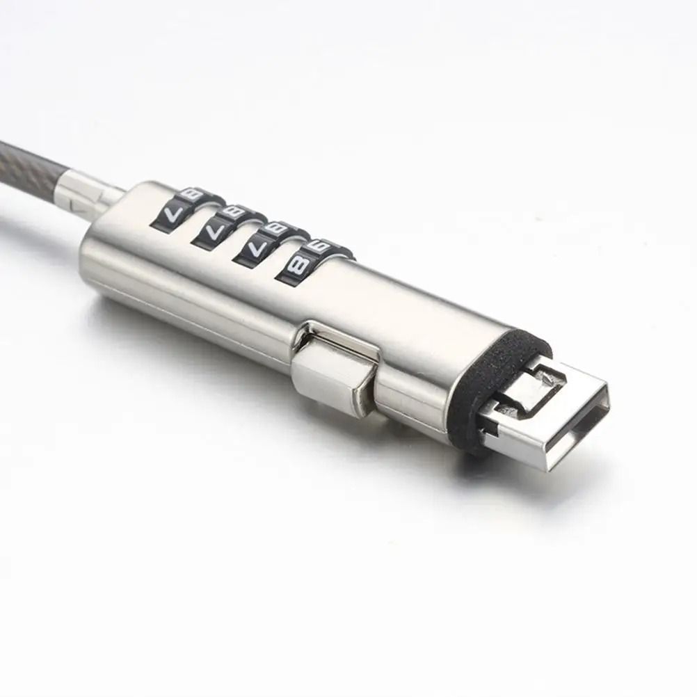 Universal Laptop Anti Theft Cable Lock USB Interface Security Lock with Numeric Code
