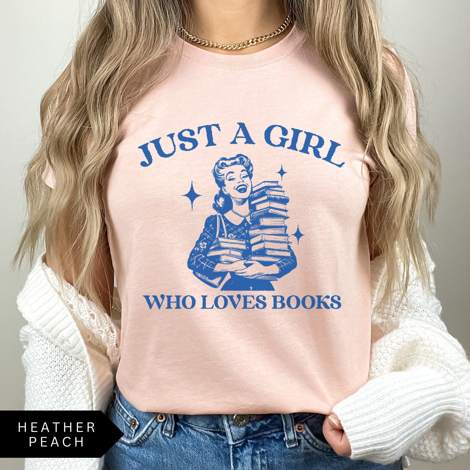 Girl Who Loves Books Shirt, Book Lover, Retro Tshirt, Bookish T Shirt, Vintage Shirt, Reading Shirt, Book Gift, Literatu