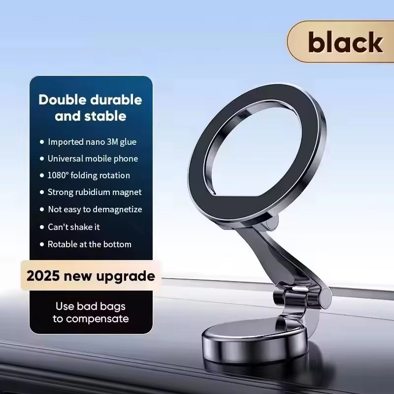 Magnetic 360° Car Phone Holder with Universal Back Sticker