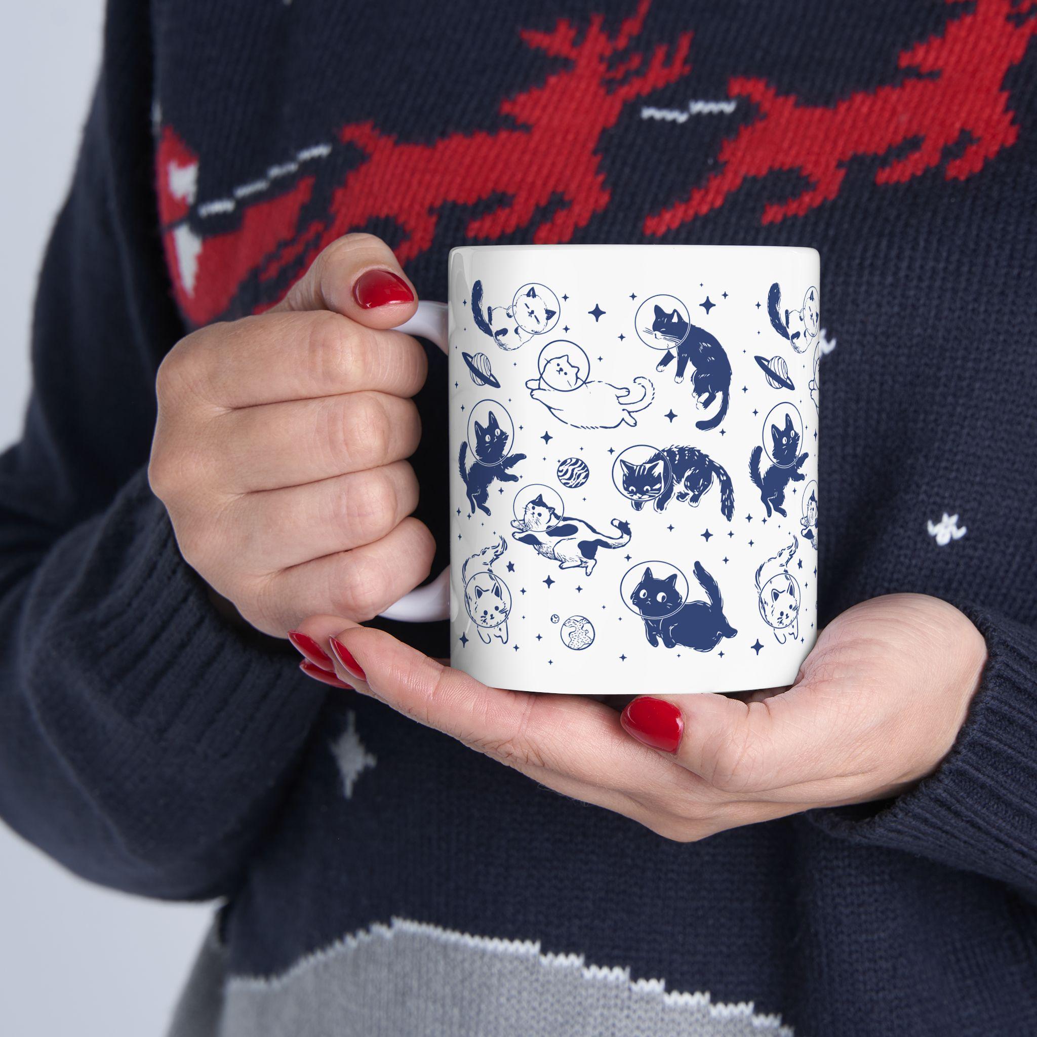 Cat Lover Mug Cute Cat Coffee Cup Aesthetic Animal Mug Gift for Cat Lovers