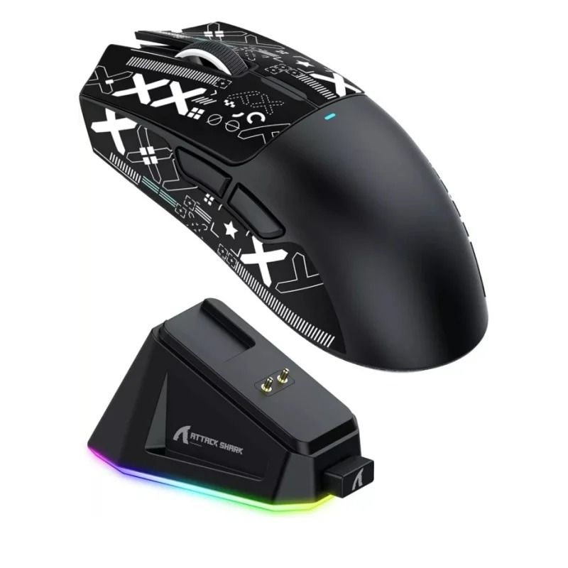 Ultralight Tri-Mode Wireless Gaming Mouse | 22K DPI & RGB Magnetic Charging Dock
