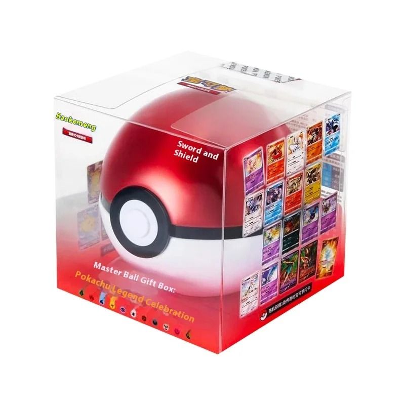 Pokemon Card Gift Box Pokeball Style Premium Trading Card Set