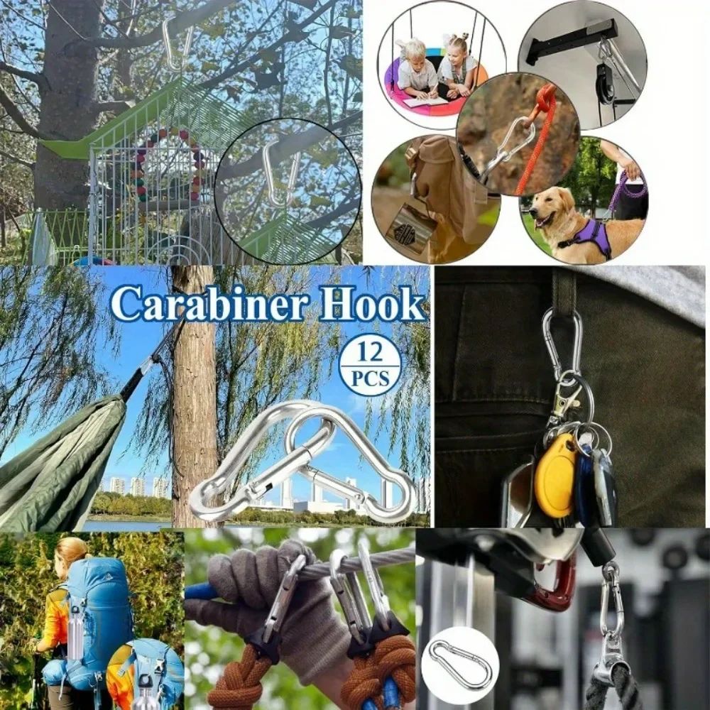 Stainless Steel Carabiner Clip Set