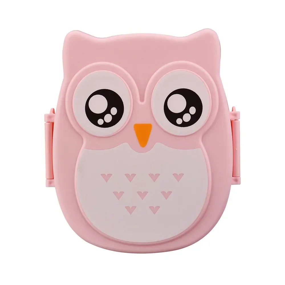 Cartoon Owl Kids Lunch Box Bento – Microwave Safe Cute School Food Container