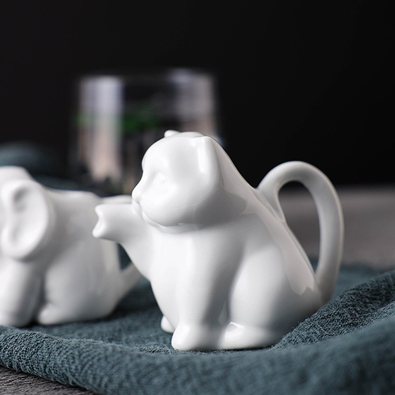 Cow Coffee Cup, Pitcher Milk Creamer Ceramic Jug, Gravy Sauce Pourer Frothing Mini Container Serving Boat