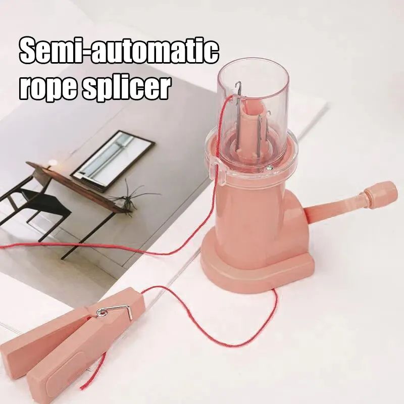 Manual Hand Crank Rope Knitting Machine – Semi-Automatic Mini Weaving Tool for DIY Crafts, Cord Making & Sewing Accessor
