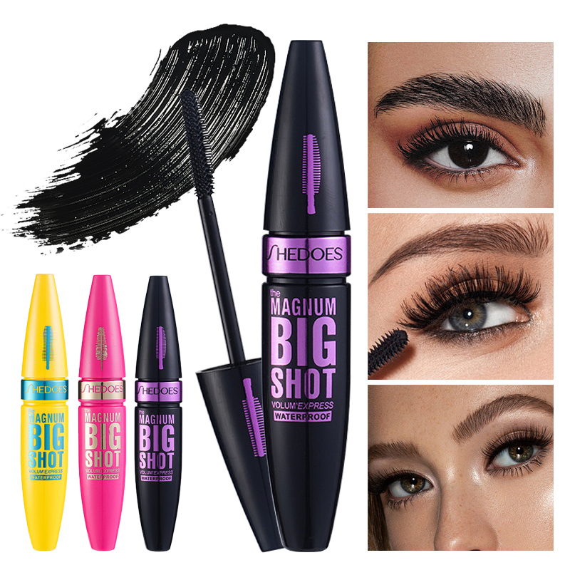 Waterproof Sweat Proof Lengthened Mascara Thick Black Eye Setting Cream
