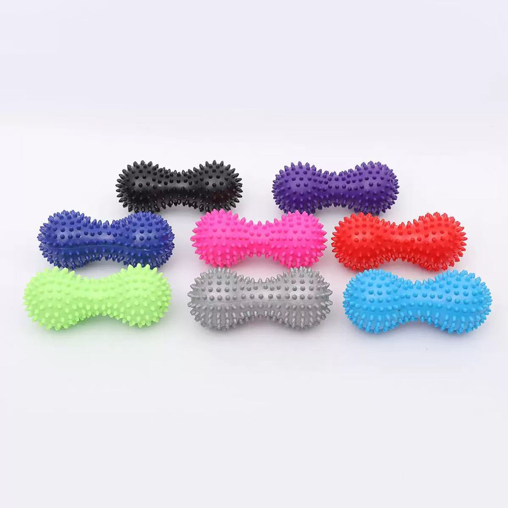 Myofascial Ball for Foot Fasciitis, Peanut Double Spike Ball, Foot Massage Roller, Fitness Ball, Back Arch Massage Ball