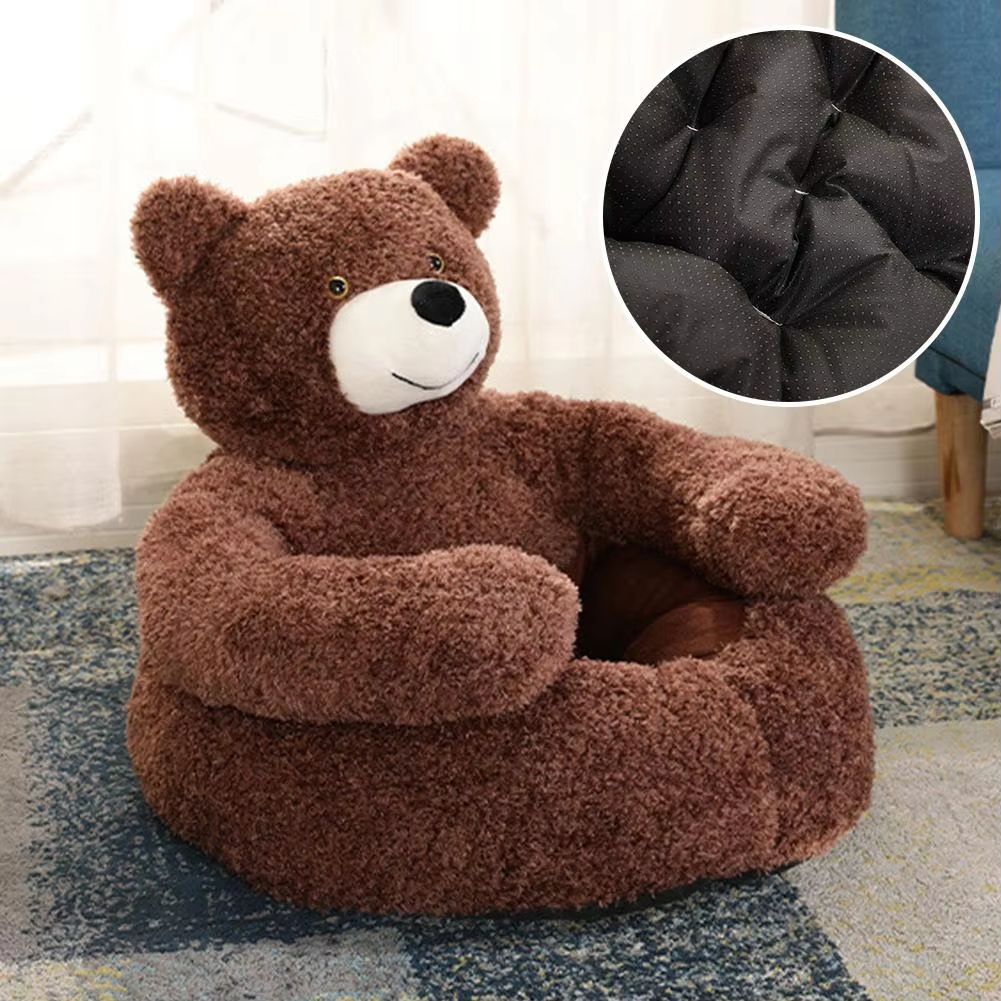 CozyBear Plush Pet Bed with Removable Washable Mat (Four Seasons Dog & Cat Sleeping Pad)