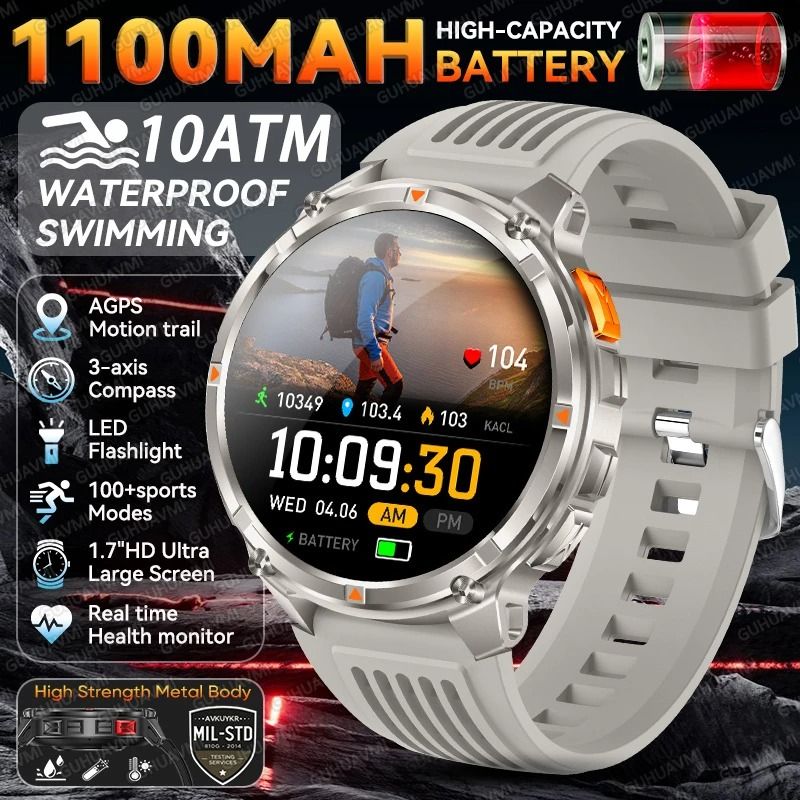 T-Rex 3 Pro Military Smart Watch with Dual-Band GPS 10ATM Waterproof and Long Battery
