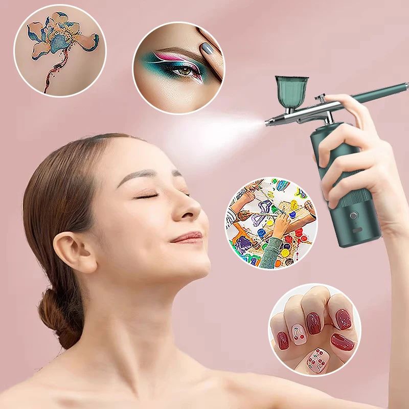 Cordless Nano Mist Fogger Machine ULV Atomizer Sprayer for Skin Hydration & Salon Facial Moisturizing Cold Spray Gun