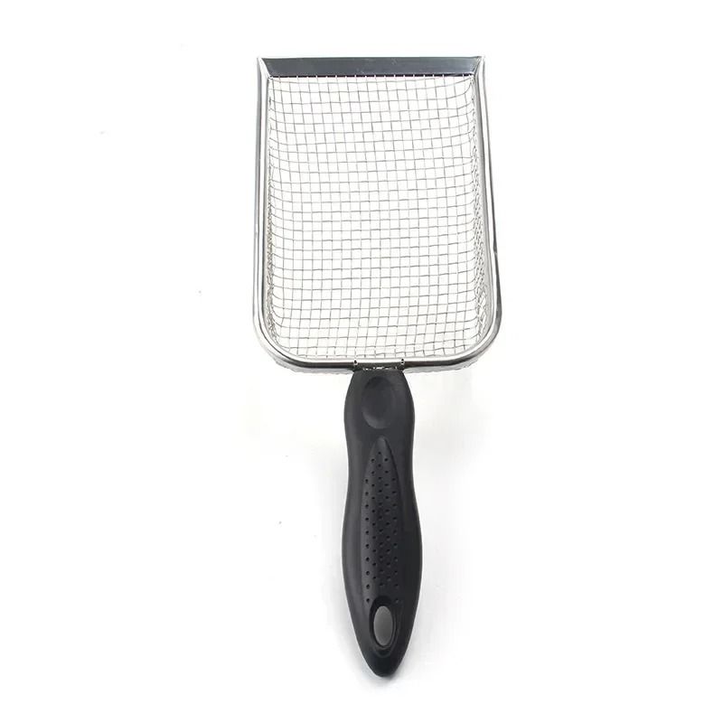 Stainless Steel Cat Litter Scoop Long Handle Metal Waste Shovel