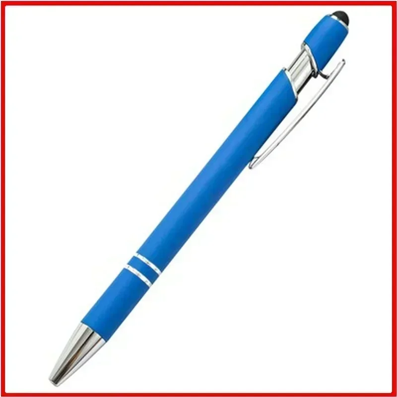 Customized Logo Ballpoint Pen, Personalized Stylus Touch Pen, Engrave Text Metal Pen, Office, School Stationery Supplies
