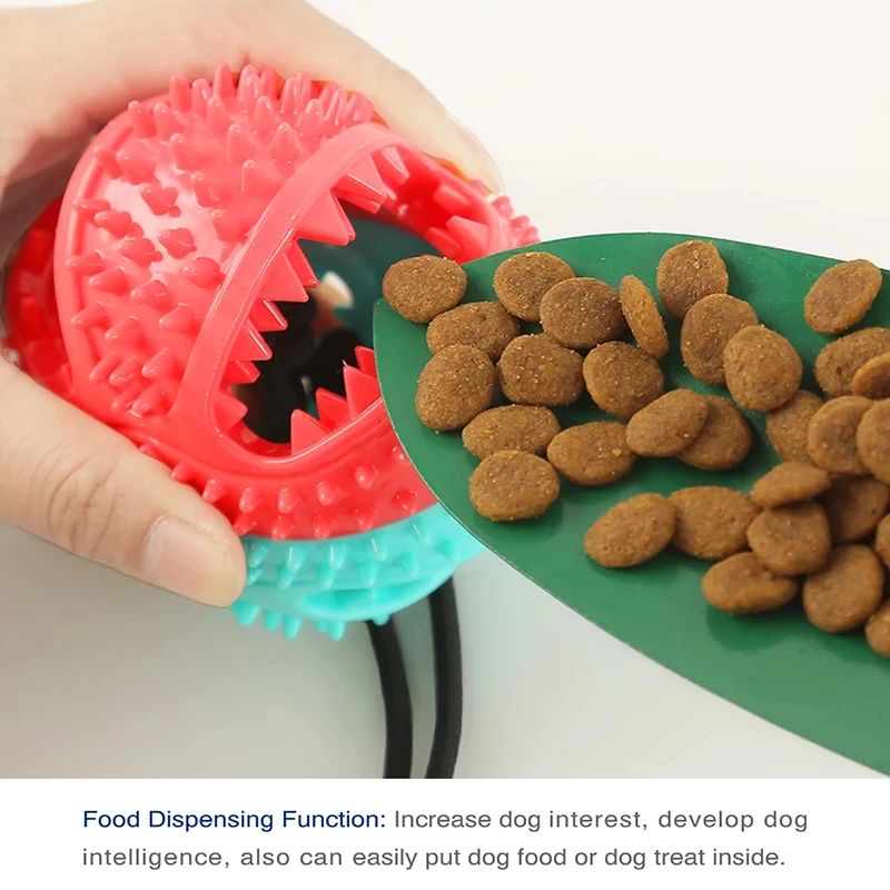 Interactive Suction Cup Dog Chew Ball