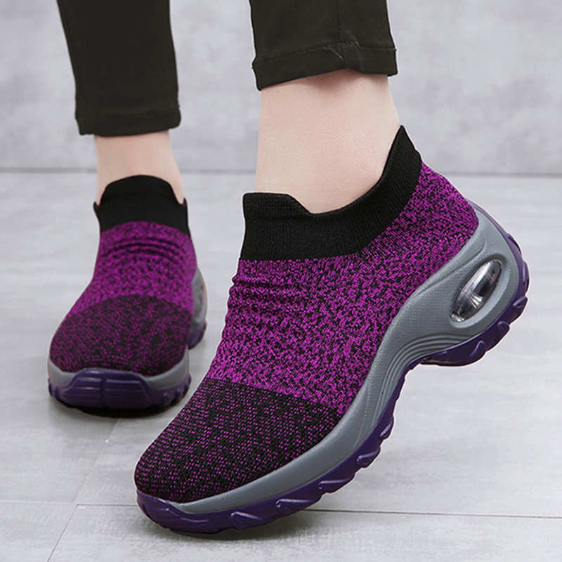 New Women's Casual Sneakers, Slip On Platform Trainers, Fashionable Ladies Shoes