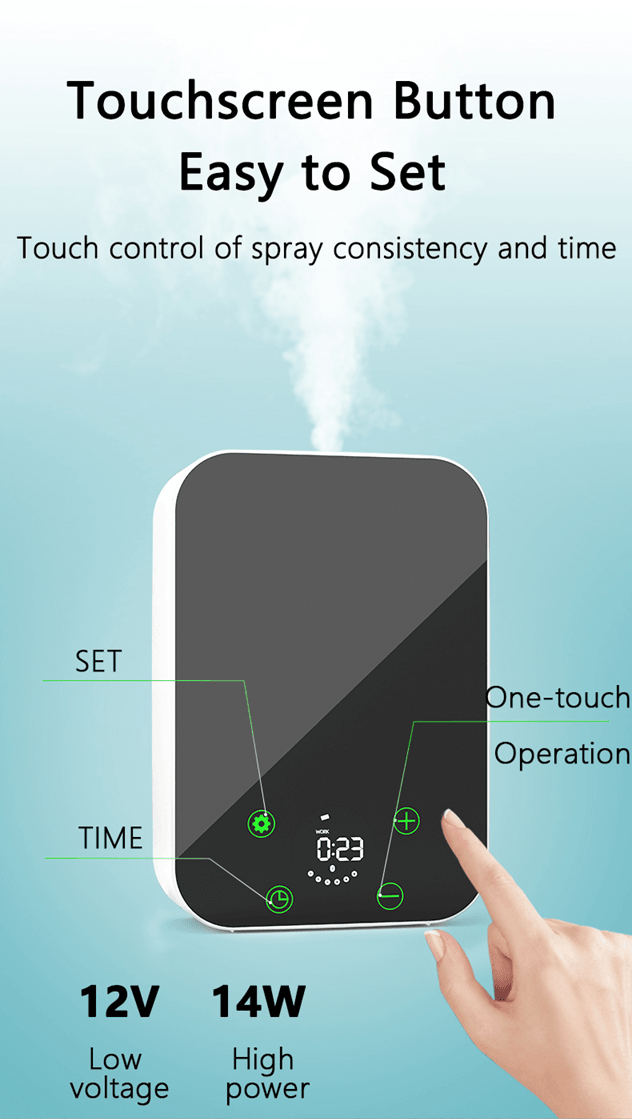 Wall-Mountable Scent Diffuser Machine – Electric Aroma Nebulizer for Home, Office, and Commercial Spaces